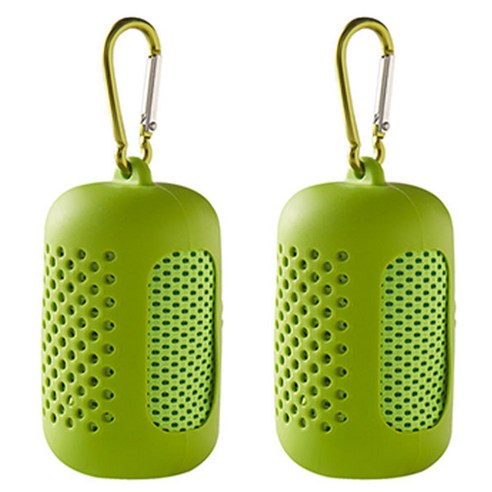 헨센 휴대용 스포츠 슬림 타올, 그린, 2개