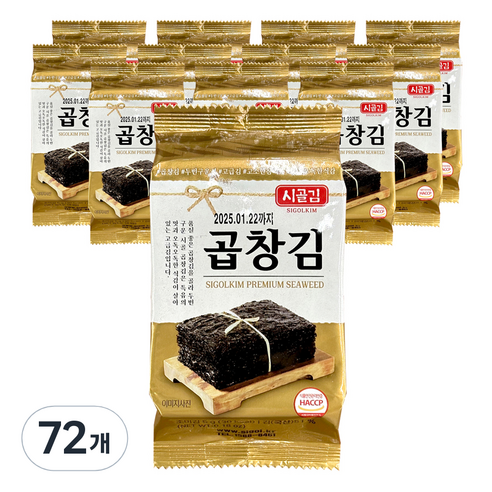 시골 곱창김, 72개, 5g