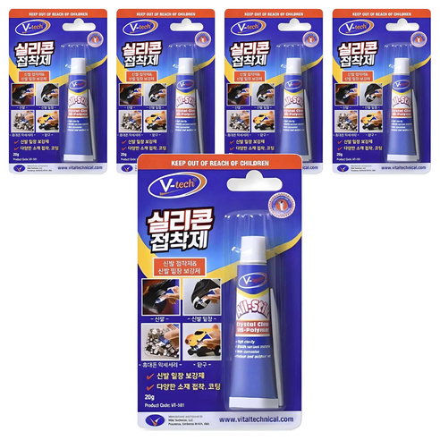 Vtech 실리콘 접착제, 5개