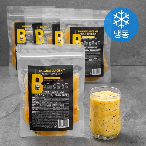 즙스토리 밸런스 패션후르츠 과일주스키트 225g (냉동), 5개