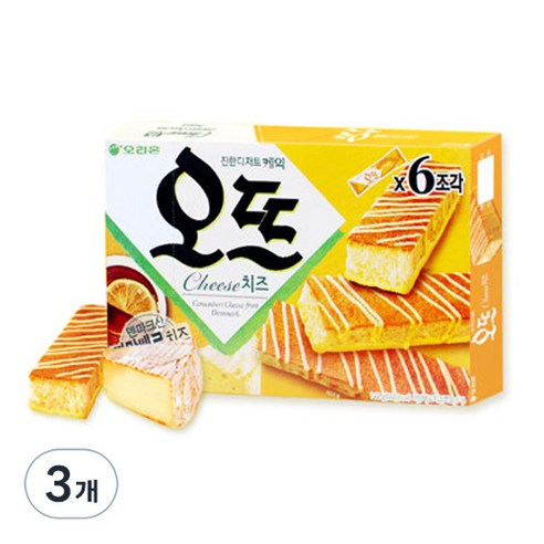 오리온 진한 디저트 케익 오뜨 치즈, 144g, 3개