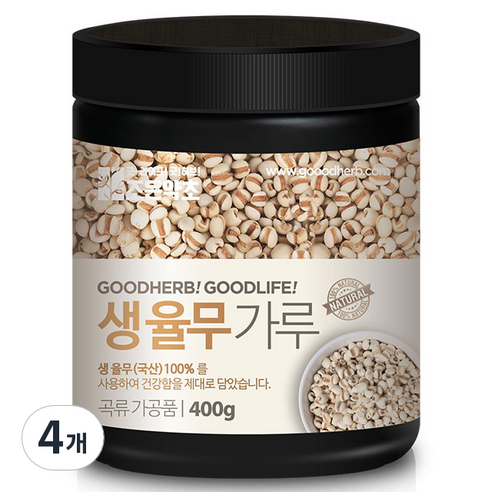 조은약초 생 율무 가루, 4개, 400g