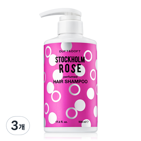 더프트앤도프트 퍼퓸드 샴푸 스톡홀름로즈, 500ml, 3개