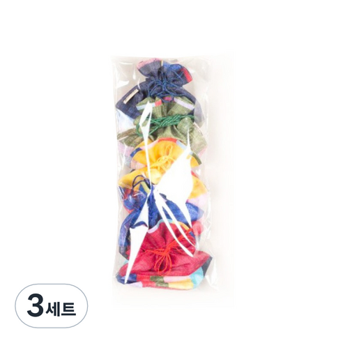 하마공방 전통 모시 조각보 주머니 5종 세트, 랜덤발송, 3세트