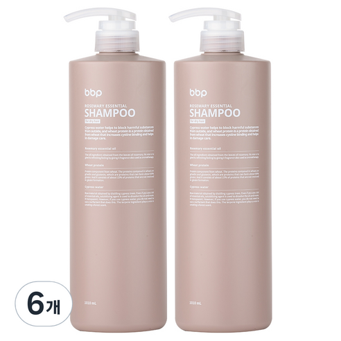 바디버든프로젝트 건성 샴푸 로즈마리향, 6개, 1010ml