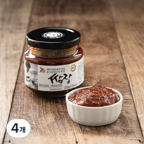 권기옥 명인 웃말 쌈장, 250g, 4개