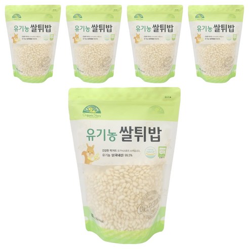 유아용 오가닉스토리 유기농 쌀튀밥, 5개, 80g