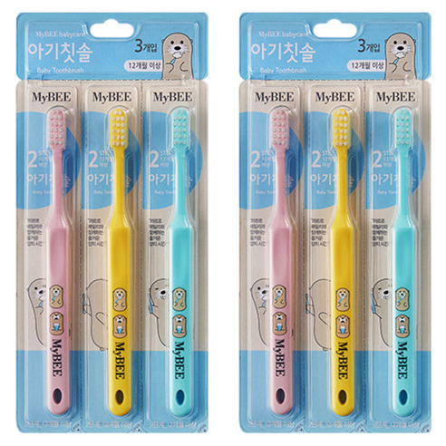 마이비 2단계 유아 칫솔, 랜덤 발송, 3개입, 2개