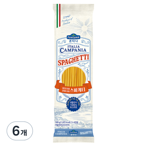 폰타나 이탈리아 캄파니아 스파게티, 500g, 6개