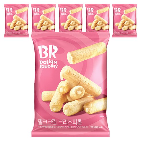 배스킨라빈스 밀크크림 크리스피롤 간식 10p, 6개, 150g