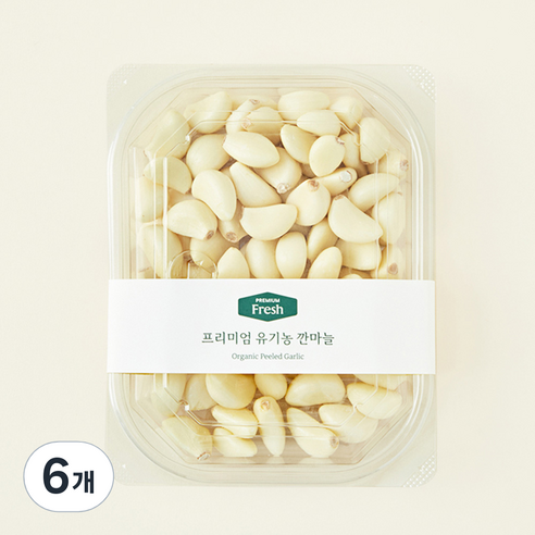 프리미엄 유기농 깐마늘, 200g, 6개