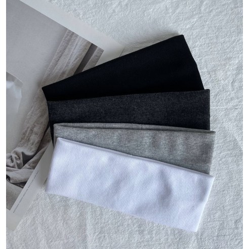 일상에 스며드는 부드러움과 스타일, 바나나랜드 면 CR 무지 헤어밴드