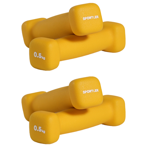 스포틀러 네오프렌 미용아령, 0.5kg, 4개
