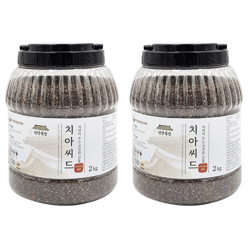 건강곡간 치아씨드 통, 2kg, 2개