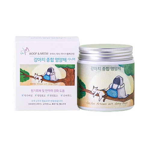 우프앤먀오 강아지 종합영양제, 시니어, 60g, 1개