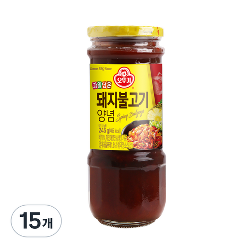 오뚜기 과일담은 돼지불고기 양념, 245g, 15개