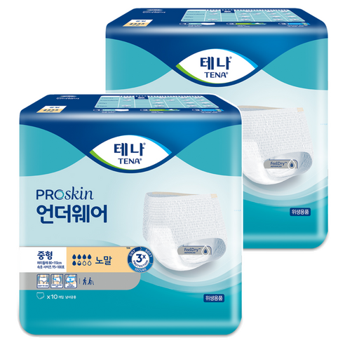 테나 남녀공용 언더웨어 노말 성인기저귀, 중형, 10개입, 2개