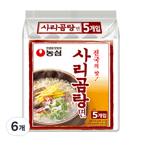 농심 사리곰탕면 봉지, 30개