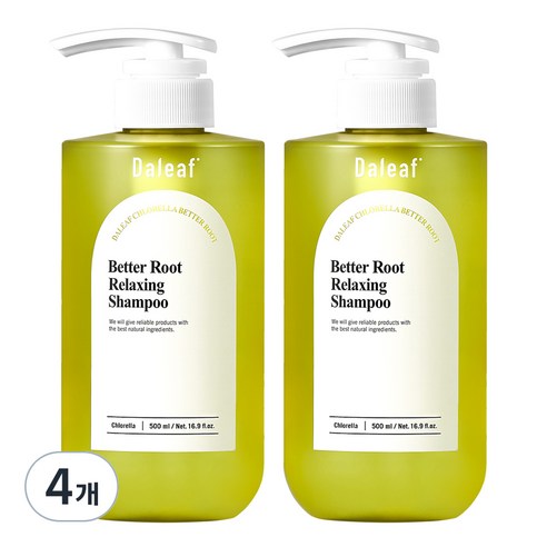 달리프 클로렐라 베러 루트 릴렉싱 탈모 완화 기능성 샴푸, 500ml, 4개