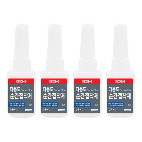 오공 다용도 순간접착제 20g, 4개