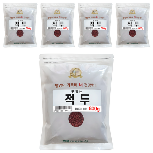 대한농산 맛있는 적두, 800g, 5개