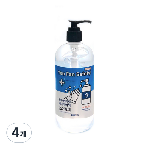 유팬 세이프티 손소독제, 500ml, 4개