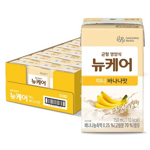 뉴케어 바나나맛 아셉틱 환자용 영양식, 150ml, 24팩 시니어 건강식품