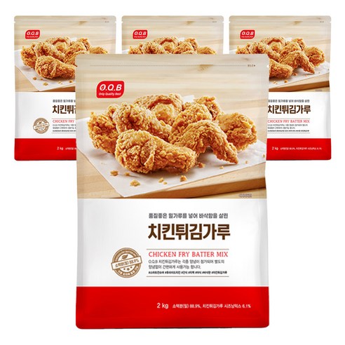 OQB 치킨튀김가루, 2kg, 4개