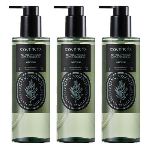 에센허브 티트리 안티 세범 딥 클렌징 오일, 3개, 300ml