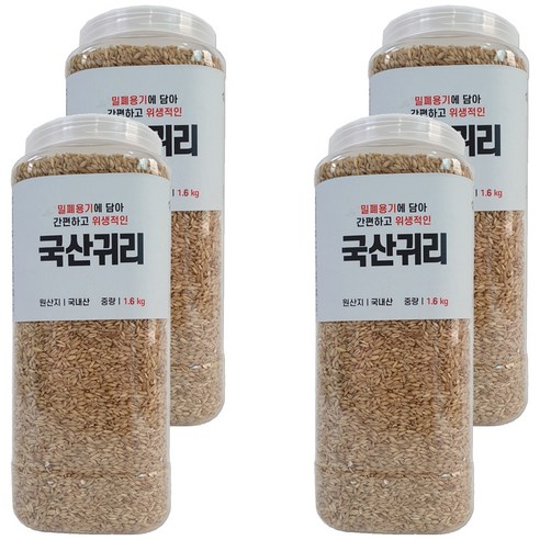 대한농산 통에담은 국산귀리, 1.6kg, 4개