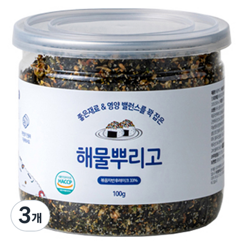 베리쿡 후리가케 해물뿌리고, 해물, 100g, 3개
