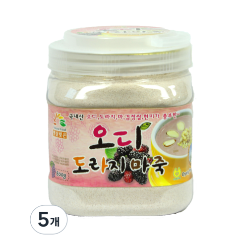 오양식품 오디 도라지 마죽, 800g, 5개