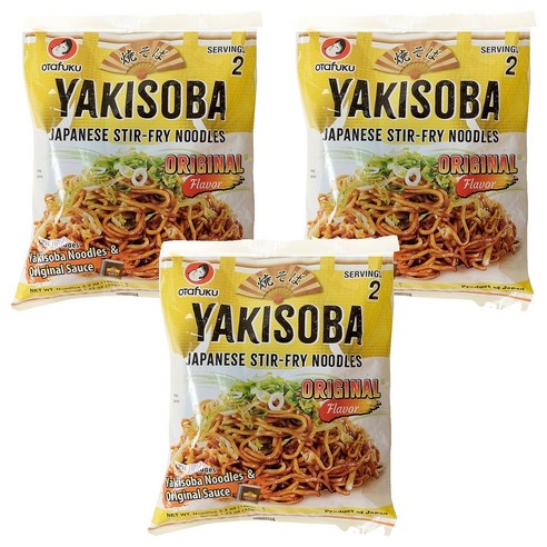 오타후쿠 야끼소바 오리지널 맛 2인분, 370g, 3개