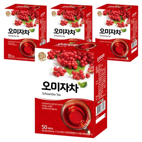 우리차 송원식품 오미자차, 17g, 50개입, 4개