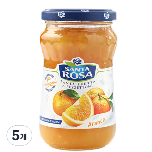 산타로사 오렌지마말레이드잼, 350g, 5개