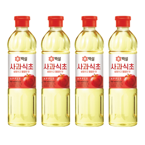 백설 사과식초, 900ml, 4개
