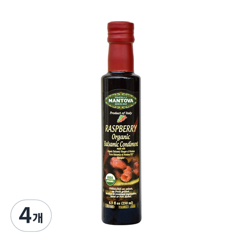 만토바 모데나 오가닉 라즈베리향 발사믹 식초, 250ml, 4개