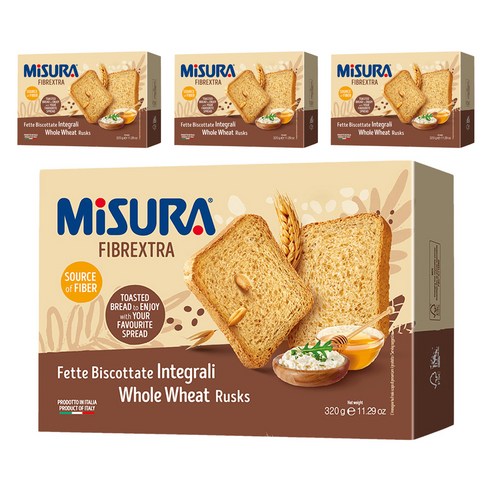 미주라 토스트 비스켓, 320g, 4개