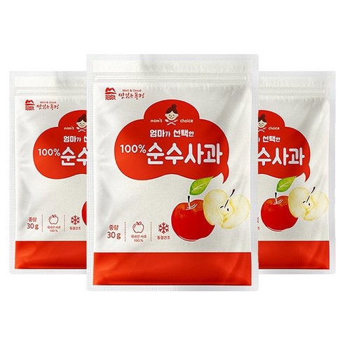 맛있는풍경 엄마가 선택한 순수사과, 3개, 30g