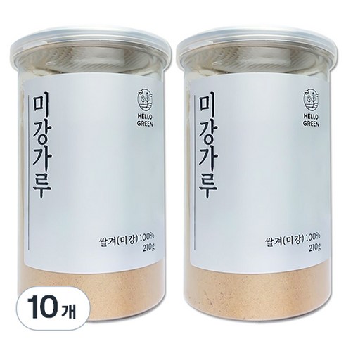 헬로우그린 미강가루, 210g, 10개