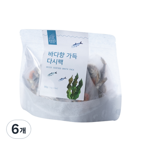 든든바다 바다향 가득 다시팩 6p, 90g, 6개