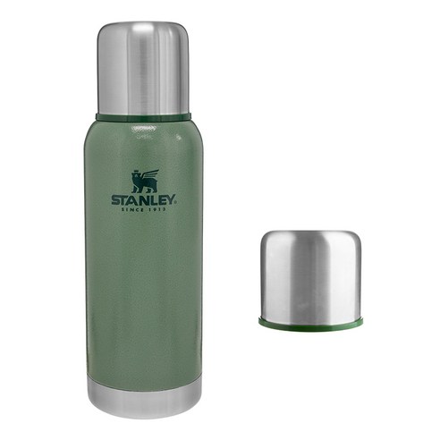 [쿠팡수입] 스탠리 어드벤처 진공 보온병+교체 컵, 해머톤그린, 730ml, 1개