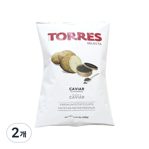토레스 셀렉타 캐비어 감자스낵, 125g, 2개