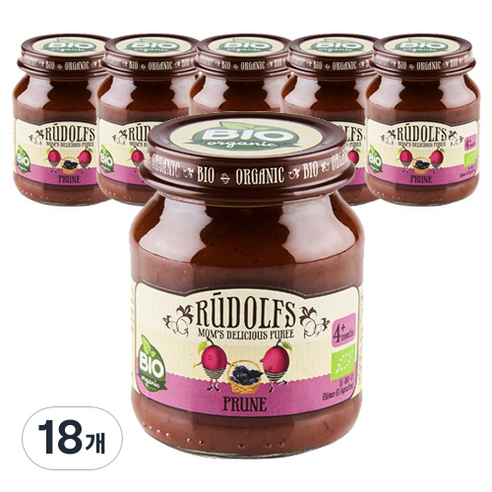 루돌프 유기농 퓨레 120g, 푸룬맛, 18개