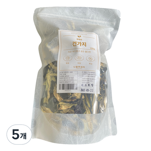 나물투데이 건가지, 100g, 5개