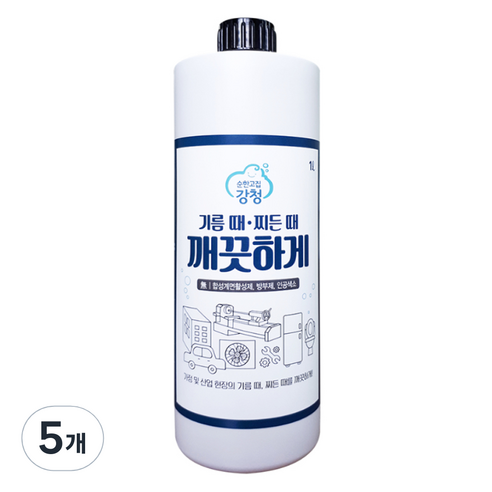 순한고집강청 녹색인증 다목적 세정제, 1L, 1kg, 5개