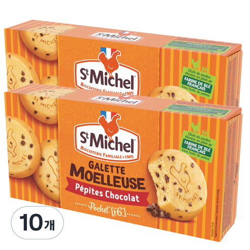 생미쉘 소프트 갈라떼 초코칩 6p, 180g, 10개
