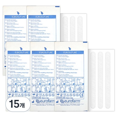 eurofarm 유로슈처 의료용 봉합 유지기 717430, 3개입, 15개