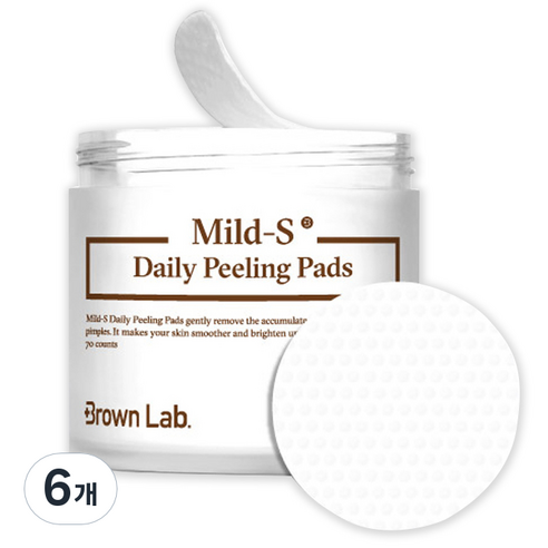 브라운랩 마일드S 데일리 필링 패드, 155ml, 6개