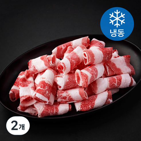 레커컷 미국산 대패 우삼겹 (냉동), 2개, 800g